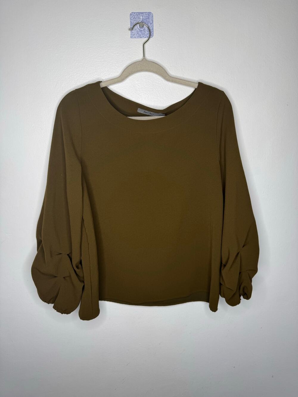 Beau Jours Women’s Blouse – Olive – Size M
